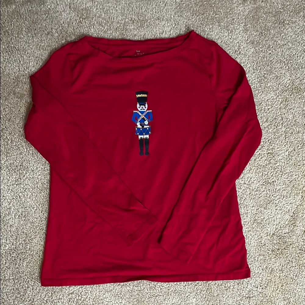 Talbots Long Sleeve Red Nutcracker Shirt